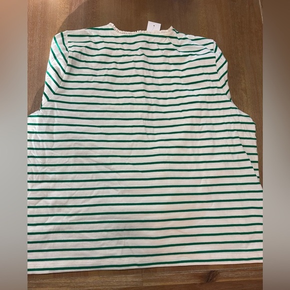 NWT J Crew Women’s Striped Henley 100% Cotton size 2x - Picture 9 of 10